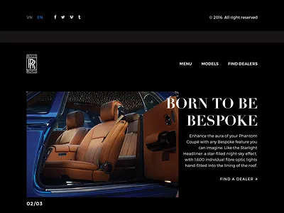 [ Practice Project ] Rolls Royce Phantom Coupé design ui webdesign