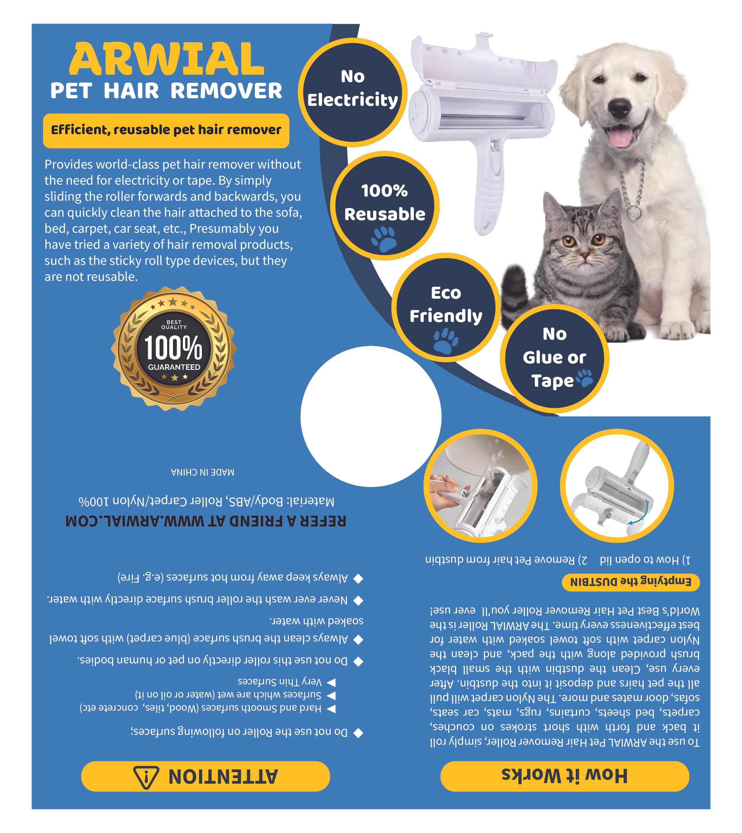 Example of Pet Hair Remove Package design