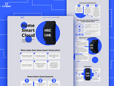 HomeSmarCloud Landing Page design figma illustration iot landing web