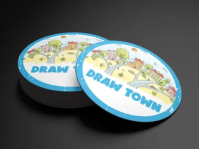 draw town badge design design illustration invitation cards label and box design label design label mockup logo product design retro badge sticker design