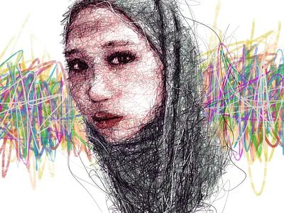 Scribble Art Portrait digital painting illustration portrait portrait art scribble scribble art scribbles