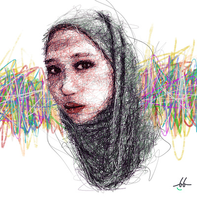 Scribble Art Portrait digital painting illustration portrait portrait art scribble scribble art scribbles