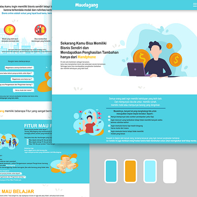 UI DESIGN ; MauDagang dailyui figma homepage illustrate illustration illustrations landingpage ui uiux web design