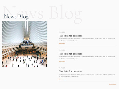 Law firm news blog page branding design fashion minimal typogaphy ui ux uxui web website