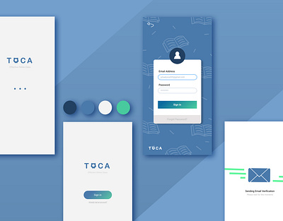 UI Design : TOCA Loading & Login Screen app design branding dailyui figma figmadesign illustrate ios ui uiux vector web design