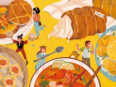 cuisine art editorial illustration food illustration illustration soup taiwan