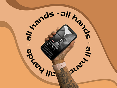 All Hands (iPhone + MacBook Mockups) Nappy x MetaLab free hand iphone macbook mockups psd mockup