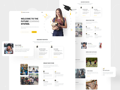 Landing page exploration on university website landing landing design landing page landing page design landingpage ui uidesign uiux university ux uxdesign uxui website website concept website design