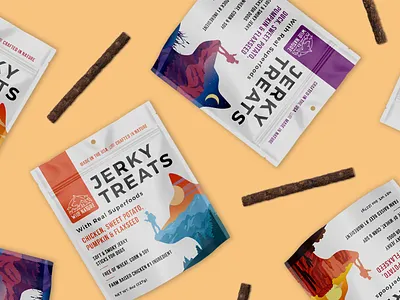 Wild Nature final result dog flat art illustration jerky logo monoline nature treats wild