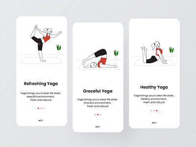 Yoga health opening page app branding colorful design dribbble invite icon typography ui ux 视觉艺术