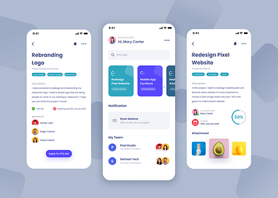 Freelancer Apps UI Design apps design ui uidesign uiux ux