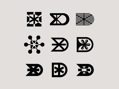 D + Asterisk abstract asterisk logo brand designer branding cross d letter d logo design grid letter logo logo design logo designer mark minimalist professional star symbol