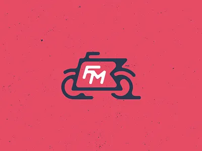Flag Motors - FM Motorcycle Icon design designer doodle flag flags illustration logo logodesign logos minimalism minimalist minimalistic motor motorbike motorcycle motorsport