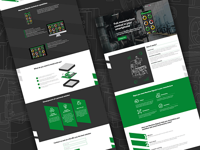 Machine Signals Landing Page design figma iot landing web web design