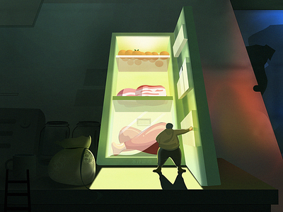 Look for food design food illustration refrigerator