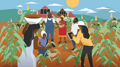 Future Farm 2d african animation explainer animation explainervideo farm farmer farming future illustration researcher rural vector illustration vectorart