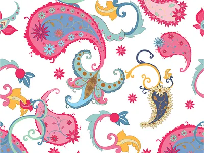 Paisley Plant 1 pattern apparel design fabric fashion illustation natural paisley pattern plant plants printing trendy vector