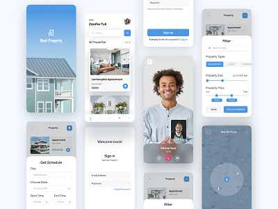 Real Estate App Concept app app design buy property casestudy figma houserent interaction mobile mobile design new property real estate real estate agency rental app sketch trending uidesign uikit ux wireframe