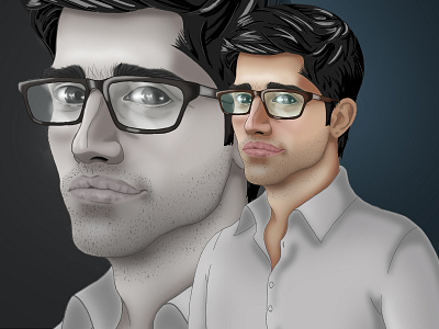 Cartoony Portrait adobe adobe photoshop art characterdesign digital art digital paint digital painting portrait wacom wacom cintiq