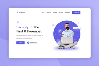 Landing page Hero exploration 2020 cyber header hero section interface design landing page security software ui ui design ux ux design web website