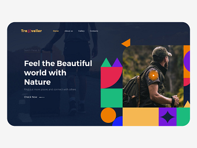 Travel Landing Page - Web Design concept landing page landing page design minimal design nature tourism tours travel travel blog travel landing page travelling ui ux web design web ui website website concept website design