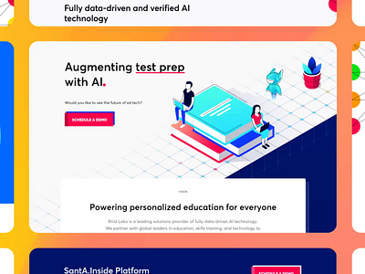 Riiid Labs. Landing ai branding landingpage process ui uiux ux website