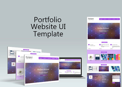 Portfolio website UI Template Design design layoutdesign portfolio website ui ui web design ui website template uidesign webdesign