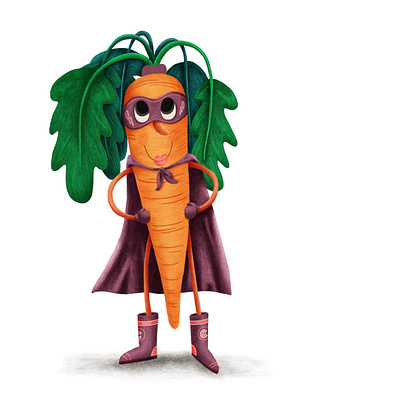 FTG MAE WK2 CARROT character characterdesign childrensillustration digital food food illustration illustration kidlitart whimsical