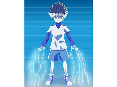 Killua Zoldyck animation anime animeart character design design designs fan art fanart illustration illustrator vector