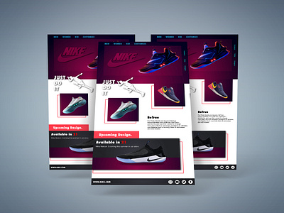 Nike Shoe Website PSD Template nike nike air nike air max nike shoes nike website psd psd design psd template website website design website template