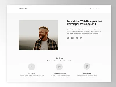 Portfolio site design with Figma