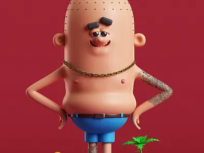 Mr. Weed 3d 3d art 3dillustration 3dmodel c4d cinema4d vray