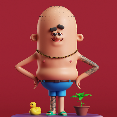 Mr. Weed 3d 3d art 3dillustration 3dmodel c4d cinema4d vray