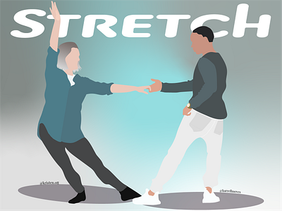 Stretch - West Coast Swing dance illustration