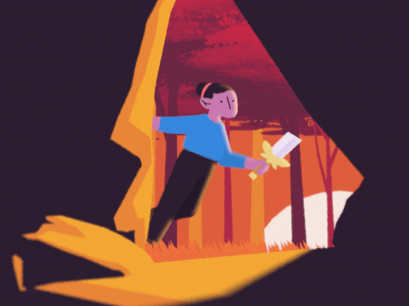 Delve 3d adventure after effects animation blender character animation colour design dungeons and dragons fantasy gif loop outdoors