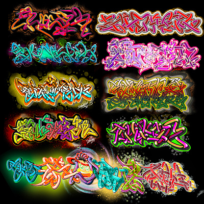 Digital graffiti art mix of styles by Shoker artwork design graffiti graffiti digital illustration lettering line style mural shoker sketch