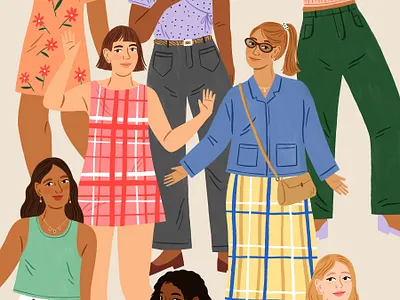 Style amelia flower character digital fashion folioart illustration procreate women