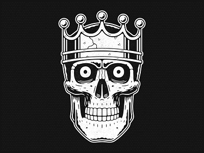King of skulls. crown design emblem grunge illustration king monochrome poster print retro skeleton skull t shirt design vector vector art vintage