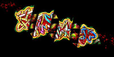 Digital graffiti Hollywood Shoker style artwork design graffiti graffiti digital illustration lettering line style mural shoker sketch