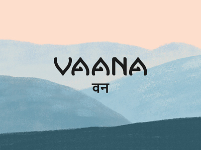 Vaana ayurveda brand branding colorful custom type flat icon illustration india lettering logo logos logotype mark minimal minimalist simple typography vector visual identity