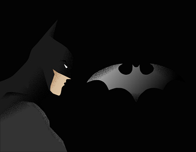 Batman in The Dark design illustration