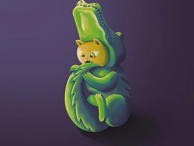 Vaccinated Cat digital art digital painting illustration