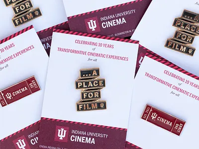 IU Cinema 10th Anniversary Enamel Pins design enamel pin enamel pins graphic design illustration product design