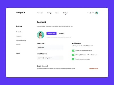 Weekly UI 003 - Settings account challenge interface minimal settings settings page settings ui ui weekly weekly challenge weeklyui