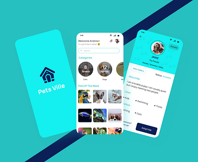 Pet Adoption Application adoption app design pet pet care petshop ui design