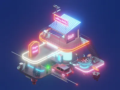 Roman Klčo's Tutorial - cyberpunk style render eevee 3d 3d art 3d illustration 3d model 3d modeling 3d modelling blender3d
