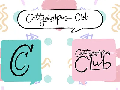 Cattywampus Club logos brand design brand identity branding branding agency branding design design illustrated logo illustration illustration art illustrations logo logo design logos logotype