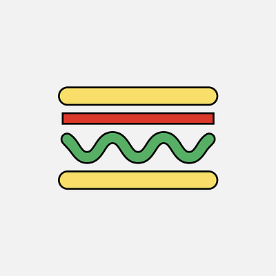 Flank Sandwich Icon adobe illustrator branding design icon illustration illustrator logo minimal typography vector