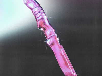 Dramatic 3d 3d art 3d artist artwork blender blender 3d blender3d blender3dart blendercycles chrome cover art knife knifes logodesign metallic pink retro vintage