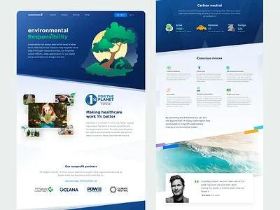 Evercheck.com - sustainability app clean colorful evercheck healthcare homepage illustration nature stripes ui wave web design website website design